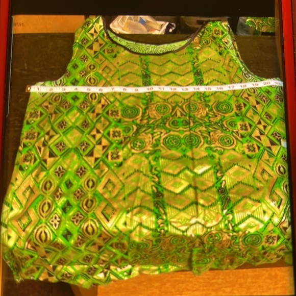 FAD WOMEN 3PC GREEN MULTICOLORED ONE SIZE JACKET SKIRT TANK AFRICAN PRINT SET - Picture 4 of 8